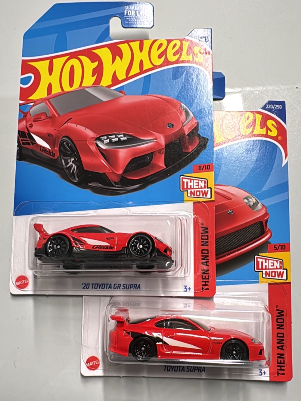 Hot Wheels Toyota Supra Then and Now - Red with Black Accents